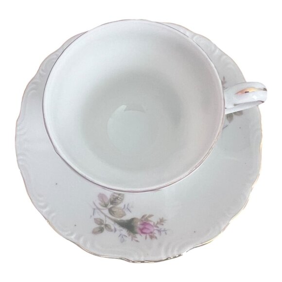 Set of 5 Vintage Royal Sealy Fine China Rose Tea Cups and Saucers Made in Japan - Picture 4 of 6